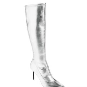 Silver Knee-High Women's Boots